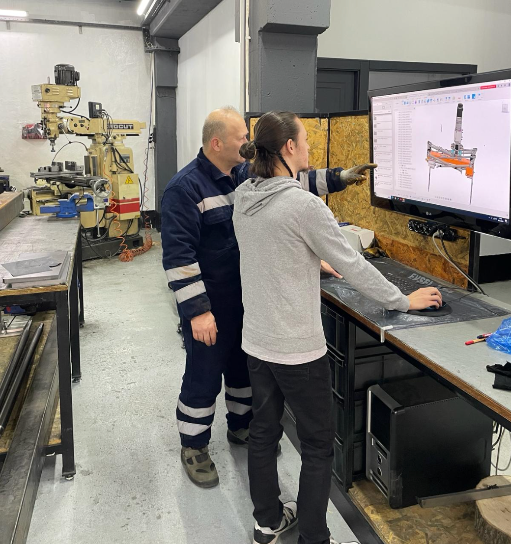 A team working collaboratively in a modern cozy office.